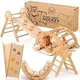 Goodevas 5-in-1 Montessori Klettergerüst Set: Indoor Kletterdreieck, Kletterbogen mit Kissen, und Rutsche für Kinder, Indoor Spielplatz 1-3 Jahre