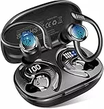 Bluetooth 5.4 Kopfhörer Sport, 2026 Neu In Ear Kopfhörer Kabellos Bluetooth mit 6D Tiefer Bass/4 ENC Mic/50Std Noise Cancelling Ear buds, Over-Ear Sportkopfhörer mit Ohrhaken, IP7 Wasserdicht Ohrhörer