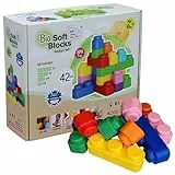GERARDO'S Motorikspielzeug Bunte Weiche Bausteine zum Stapeln und Türme Bauen - Bauklötze für 6 Monate Oder Mehr, für Kreativität und Spielerisches Lernen, BPA-FREI (42-teiliges Set, 42, Stück)
