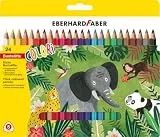 Eberhard Faber 511425 - Buntstifte Set Colori, 24 Jumbo Buntstifte in ergonomischer Dreikant Form