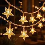 Fulighture Lichterkette innen, 5M 40er Star Led lichterkette batterie, 2 Modi 2700K Warmweiß Lichterkette Kugeln, Ideal für Party, Garten, Balkon, Deko