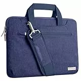TECHGEAR Tasche für 11-12,3 Laptops - Tragbare Multifunktions Laptop hülle mit verstellbarem Schultergurt, Gepäckriemen und unterdrückbaren Griffen, Tragbarer Organizer Case mit Taschen - Blau