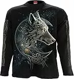 Spiral Celtic Wolf Männer Langarmshirt schwarz M