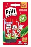 Pritt Klebestift, sicherer und kinderfreundlicher Kleber für Kunst und Bastelarbeiten, starker Klebstoff für Schule & Bürobedarf, 2x22g Pritt Stift
