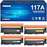 Palmtree 117A Kompatibel für HP 117A Toner HP Color Laser MFP 178nwg Toner Color Laser MFP 179fwg Toner Set 179fnw 178nw 150nw 150a W2070A W2071A W2072A W2073A Schwarz Cyan Gelb Magenta 4er-Pack
