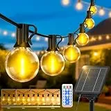 Light-Brightly 45M Solar Lichterkette Außen Strom: 55+2 LED Glühbirnen Outdoor Lichterketten Wetterfest Dimmbar Warmweiß Retro Lights Aussen Dekoration für Halloween Hochzeit Party Pavillon Balkon