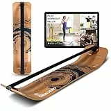 GIBBON Giboard-Set - Active Black | Innovatives 106cm Balance Board | Gleichgewichtstrainer | Interaktives Training mit App | Für zu Hause & unterwegs | Ideal für Tricks & Workouts | Inkl. Slackline