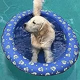 Ginkago Aufblasbar Schlauchboot Wasserspielzeug Hunde Boot Haustier Luftmatratze Schwimmbad Strand Spielzeug Dog Pool Toys (Blau)