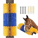 VEVOR Kratzbürste, Pferdebürste mit 2 Schrauben, 51x19x10cm Viehbürste zur Linderung von Juckreiz & zur ständigen Reinigung, Fellpflege, Scheuerbürste, Kratzbaumbürste für Pferde, Schweine & Rinder
