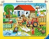 Ravensburger Kinderpuzzle - 06020 was gehört wohin? - Rahmenpuzzle für Kinder ab 3 Jahren, mit 15 Teilen