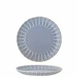 Bloomingville Latina Teller D20xH2cm – Steingut Speiseteller – Hochwertiger Keramikteller für den täglichen Gebrauch & besondere Anlässe – Spülmaschinen- & Mikrowellengeeignet (Hellblau)