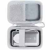 Khanka Hartschalen-Tragetasche als Ersatz für Anker MagGo Power Bank für Apple Watch 10.000 mAh, Aufbewahrungs- und Reiseabdeckung für Anker 35 W Max Akkupack (nur Tasche) (Weiß)