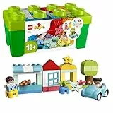 LEGO DUPLO Steinebox - Montessori Spielzeug für Jungen & Mädchen ab 1 Jahr - Lernspielzeug mit Zahlensteinen, 1 Auto, 2 Minifiguren & Aufbewahrung - Geschenk zu Weihnachten für Kleinkinder - 10913