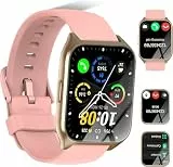 VKROBAG Smartwatch, 1.85'' Touchscreen Für Damen Und Herren, 2026 Sportmodi Fitnessuhr, IP68 Wasserdicht Für Android iOS, Rosa
