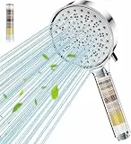Cobbe Duschkopf mit Filter, Duschkopf Wassersparend mit Filtration in 20 Schichten, 6 Strahlarten Hochdruck Handbrause, Sparduschkopf für Entfernen vom harten Wasser, Rest-Chlor, Bakterien