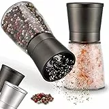 ZOLMER Gewürzmühle 2er Set Mit Einstellbarem Keramikmahlwerk - Pfeffermühle Edelstahl, Salzmühle, Salz Pfeffer Mühle