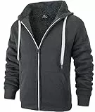 igeekwell Herren Hoodie, Herren Reißverschluss Kapuzenpullover Kapuze Casual Sweatshirt Classic Farbabstimmung Hoody