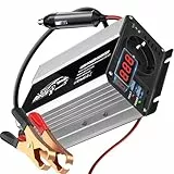 BGFOX 400W Spannungswandler DC 12V auf 230V AC Wechselrichter Modifizierte Sinus Stromumwandler mit 4.8A-Dual-USB-Anschluss, Laden Sie Ihr Laptop, iPhone, iPad, Tablet Und Mehr - Silber