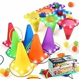 Wurfspiele für Draußen - Outdoor Spiele für Kinder,Gartenspiele, Ball & Ring & Bean Bag Toss Spiel Set, Kindergeburtstag Spiele Outdoor,Outdoor Spiele Erwachsene,Ring Toss/Ringwurfspiel Kinder Outdoor