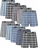 JupiterSecret Boxershorts Herren Baumwolle Unterhosen Männer Amarican Boxershorts 6er und 10er Packs, 10er Pack Grau, M