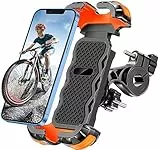 Glangeh Handyhalterung Fahrrad, [Sicheres Schloss] 360° Drehbar Universal Handyhalterung Motorrad, Vollständiger Schutz Handyhalter Fahrrad für Rennrad MTB Scooter, für 4,7-6,8 Zoll Smartphone