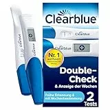 Clearblue Schwangerschaftstest Frühe Erkennung Double-Check & Anzeige der Wochen Kombipack, Ergebnisse 6 Tage früher & Test mit Anzeige der Wochen, 2 Tests (1 digital, 1 visuell)