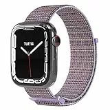 EAZY CASE Armband kompatibel mit Apple Watch 38mm / 40mm / 41mm / 42mm verstellbares Ersatzarmband aus Nylon Sport Loop für Apple Watch Serie 11 10 9 8 7 6 5 4 3 2 1 SE für Damen und Herren Lila