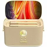 Ikarao Karaoke-Maschine für Erwachsene, mit Songtext-Display, 2 selbstaufladende drahtlose Mikrofone, Autotune & EQ, 140W Lautsprecher, Connect TV, Tragbares System für Zuhause（Shell S2 Gold）