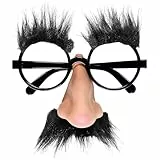 W WIDMANN MILANO Party Fashion - Brille mit Nase, Schnurrbart und Augenbrauen, Spaßbrille, Accessoire für Fotobox oder Karneval