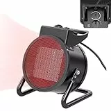 XMTECH Keramik Heizlüfter Elektroheizer inkl.2 Heizstufen (1000W/2000 W), PTC-Keramik Heizelement, Elektroheizgebläse Elektroheizung Bauheizer für Baustelle Garage Werkstatt