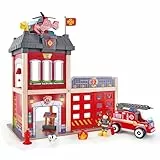 Hape Großstadt-Feuerwache Spieleset Holz für Kinder ab 3 Jahren