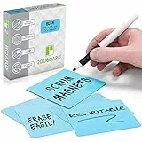2DOBOARD Beschreibbare Magnete - 7,5 x 7,5 cm Blau - 25 Stück - Kanban Magnete, Scrum Magnetische Karten oder Magnetstreifen beschreibbar für Whiteboard und Kühlschrank (Blau)