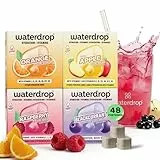 waterdrop® Apfel & Beeren Mix – 48 Waterdrop Würfel in 4 verschiedenen Sorten – Zuckerfreier Durstlöscher & Alternative zu Getränkesirup und Geschmackspulver – Flavour Drops - Microdrink Set