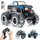 Gindoly Ferngesteuertes Auto,2,4 GHz Ferngesteuerter Monstertruck, 4WD 15+ km/h Hobby Offroad RC Auto, Wasserdicht Geländewagen Auto mit 2 Batterien, Spielzeug für Kinder ab 6 7 8 9 10 11 12 Jahre