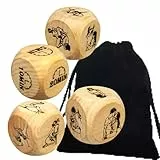 4 Stück Luxus Holz Private Paar Liebe Würfel – Schlafzimmer Liebe Sport Würfel/Paar Nacht Freche Würfel – Verbessern Liebe des Liebhabers Geschenk