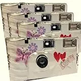 4X 1A PHOTO PORST Einwegkamera Edition Butterfly, Schmetterling, mit Blitz, Batterien und Film (4er Pack, je 27 Aufnahmen)