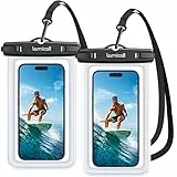 Lamicall wasserdichte Handyhülle, Unterwasser Handytasche - [2 Stück] IPX8 Wasserfeste Hülle für Schwimmen, Waterproof Phone Case für iPhone 16 15 14 13 12 Pro Max, Samsung, Smartphone bis zu 7 Zoll