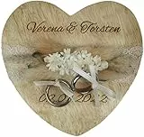 Ringkissen Holz Herz boho Trockenblumen