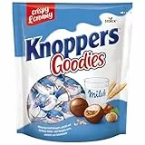 Knoppers Goodies Knusper Minis – 1 x 180g – knusprige Waffelkugeln gefüllt mit Haselnussstücken, Milch- und Nougatcreme, umhüllt von Schokolade