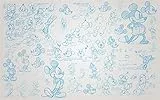 Komar Disney Vlies Fototapete MICKEY SKETCHES | 400 x 250 cm | Tapete, Wand Dekoration, Micky Maus, Comic, Kinderzimmer | 048-DVD4