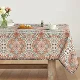 Artoid Mode Boho Vintage Geometrie Bunt Marokkanisch Landhausstil Tischdecke 140x110 cm, Fleckschutz Tischwäsche Küche Dekoration Urlaub Party Dekor