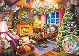 Trefl Premium Plus Quality - Puzzle Disney, Disney Weihnachtshäuschen – 1000 Teile, Charakter-Puzzleserie, für Erwachsene und Kinder ab 14 Jahren
