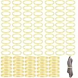 Guniata 100 Stück Serviettenringe Gold,Elegante Metall Serviettenring,Napkin Rings,Serviettenschnallen,Servietten Ringe für Weihnachten,Thanksgiving,Hochzeit,Bankett,Partys(A,100PCS)