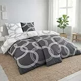 Kuscheli® Bettwäsche 135x200 4 teilig | ÖkoTex Zertifiziert & für Allergiker geeignet |Bettwäsche Set mit je 2 Bettbezügen 135 x 200 & Kissenbezügen 80x80 | modern Karos