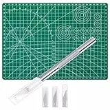 Anezus Bastelmesser, Präzisionsschneider und selbstheilende Schneidematte, Hobbymesser-Set mit 30 Hobbyklingen, Kunstmesser für Kunst, Hobby, Handwerk, Scrapbooking, Schablone