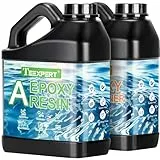 Teexpert 1 Gallone Hochglanz Epoxidharz Set, Klares Selbstnivellierendes Blasenfreies Epoxy Resin, 1:1 Mischung Epoxidharz mit Härter für Schmuck, Formen, Wohnkultur, Untersetzer, Ornamente