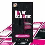 Dreister UNVERSCHÄMT Gesellschaftsspiele für Erwachsene - Freundschaft Plus - Designed in Deutschland - Kartenspiel mit 480 Karten - Partyspiele/Spiele für Erwachsene - Ideale Geschenkidee