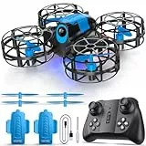 4DRC V18 Mini Drohne für Kinder Anfänger,RC Quadcopter mit 2Akkus Lange Flugzeit,Automatische Höhenhaltung,3D Flips,Headless Modus,One Key Start Geschenk Spielzeug Drohne für Kinder und Anfänger