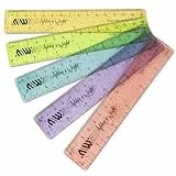Ashton and Wright Lineale 15 cm, bruchsicher, 5 Stück, Glitzer