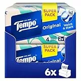 Tempo Original Taschentücher Duo-Box - Vorteilspack - 12 Boxen, 100 Tücher pro Box - extra starke, weiche Papiertaschentücher, waschmaschinenfest